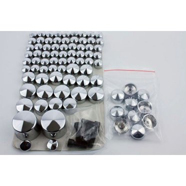 HTT-MOTOR Bolts Toppers Caps For 2007 2008 2009 2010 2011 2012 Harley Softail Twin Cam Chr