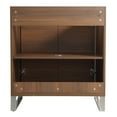 thumbnail image 5 of Fine Fixtures Opulence Collection 30 in. W x 18 in. D x 33 in. H Bathroom Vanity in Walnut Ebony with Black Marble Sintered Stone Sink - Chrome hardware, 5 of 8