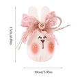 thumbnail image 3 of Adornos de conejito de Pascua de tela | Conejos de peluche de algodón suave para centro de mesa de Pascua y decoración de habitación infantil | Adorno de conejito rosa y amarillo de 17 x 10 cm, 3 of 6