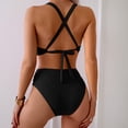 thumbnail image 5 of MSJUHEG High Waisted Swimsuits for Women,2 Piece Bikini Sets,Tie Bikini Sets for Women,Strapless Swimsuits for Women,Summer Swimsuit,Womens Bikini,Sporty Bikini Sets for Women Black L, 5 of 8