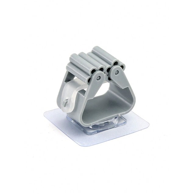 1pc Traceless Mop Holder With Adhesive Tape, Mop Hook For Bathroom And Kitchen, Wall Mounted Broom Hanger