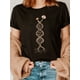 thumbnail image 1 of Women's "Pick Mushrooms is in My DNA" Graphic Cotton T-Shirt - Short Sleeve Crew Neck Casual Top with Fungi Mycology Print, Semi-Sheer All-Season Comfort, Machine Washable, Comfortable Fit, 1 of 6