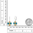 thumbnail image 2 of Gem Stone King 925 Sterling Silver London Blue Topaz and Yellow Citrine Dangle Earrings for Women (6.42 Cttw, Gemstone November Birthstone, Heart Shape 6MM), 2 of 3
