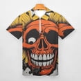 thumbnail image 3 of Sunflower Skull (9) Men Zipper T-shirt Summer Casual Short Sleeve T-shirt Top, 3 of 7