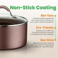 thumbnail image 4 of NutriChef 14 Piece Non-stick Kitchen Cookware Set, Brown, 4 of 7