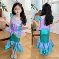 thumbnail image 5 of Mermaid Costume for Girls Halloween Birthday Princess Toddler Kids Costumes Mermaid Dress, 5 of 6