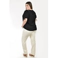thumbnail image 3 of Blusa con detalle plisado Roman Fashion /Tallas Extras, 2761 (Negro) negro 36, 3 of 5