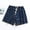 Navy, variant on Summer Thin Cotton Couple Shorts Men's and Women's Home Pants Loose Fit Pajama Bottoms Breathable Sleep Shorts Plus Size Lounge Wear