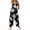 Dark Gray, variant on Women's Halloween Jumpsuits Skeleton Skull Halter Backless Horror Overalls Ghost Pumpkin Sleeveless Spooky Rompers, S