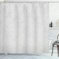 thumbnail image 1 of Abstract Shower Curtain, Modern Labyrinth Like Layout of Hand Drawn Streaks Forming Long Shapes, Fabric Bathroom Set with Hooks, 69W X 70L Inches, Charcoal Grey White, by Ambesonne, 1 of 3