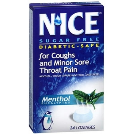 Rapid Dissolve Lozenges - N'ice Lozenges Sugar Free Menthol Eucalyptus, 24 ea. (Pack of 2)