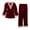 Wine, variant on Lindreshi Pajamas for Women Set Long Sleeve 2pc Nightgown Women's Gold Velvet Embroidered lace Long Sleeve Shirt Trousers Pajama