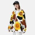 thumbnail image 5 of Easygdp Cow Print Sunflower Lightweight Long Sleeve Sun Shirt Sports long-Sleeved Sun Protective Clothing, Quick Drying Breathable - 3X-Large, 5 of 9