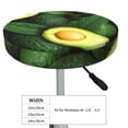 thumbnail image 4 of Kll Fresh Avocados Round Bar Chair Cushion Cover 12 Inch,Bar Stool Protector With Elastic, Soft Washable, 4 of 7