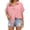 Pink04, variant on Karymi Short Sleeve Shirts for Women Solid Dolman Short Sleeve Button Down Shirt, Collar Crinkle High Low Curved Hem Blouse, Casual Split Back Vacation Layering Top Summer Tops