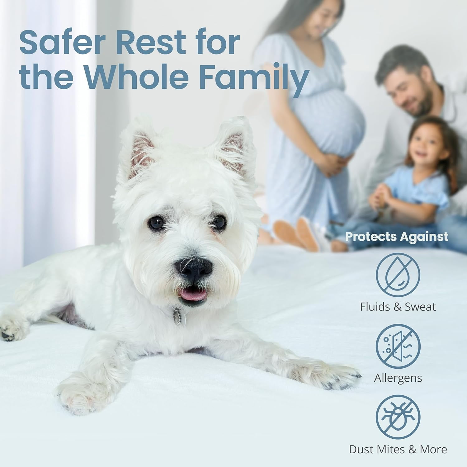 Neat-Living Cotton Terry Waterproof Mattress Protector, Queen