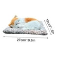 thumbnail image 4 of Simulation Animal Toy, Interactive Cat Doll, Realistic Meowing Plush Toy with Cloth Mat, Educational Kids Gift for Ages 3+, Soft Lifelike Movable Sleeping Cat Plush for Children, 4 of 5