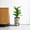 thumbnail image 4 of Veradek Mason Series Raised Demi 12" Plastic-Stone Planter with Stand - Sand/Brown, 4 of 9
