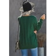 thumbnail image 1 of ABPHQTO Suéter de mujer con cordones en punto trenzado Love Letters verde, 1 of 5
