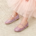 thumbnail image 2 of Girls ballerina flats with sparkling rhinestones and classic Mary Jane strap perfect for formal or special occasions, 2 of 6