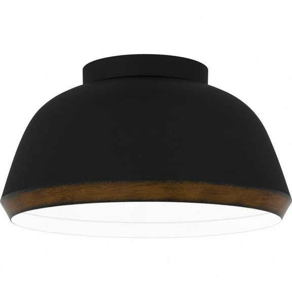 Quoizel Tamara 3-Light Matte Black Flush Mount Light