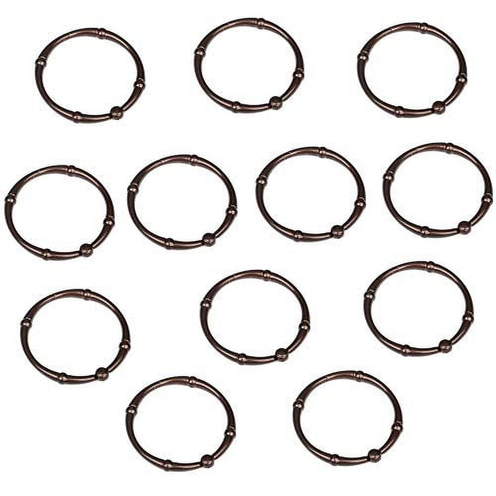 Utopia Alley Shower Hooks - Shower Curtain Rings for Bathroom - Rust Proof Shower Curtain Hooks for Shower Curtain or Liner - Set of 12, Oil Rubbed Bronze