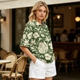 thumbnail image 4 of Sewkxo Polo à Manches Courtes pour Femmes, Col Oversize, T-Shirt à Enfiler Y2k, Décontracté, Ample, Mode Urbaine, Chandail de Rugby, Beige G, 4 of 6