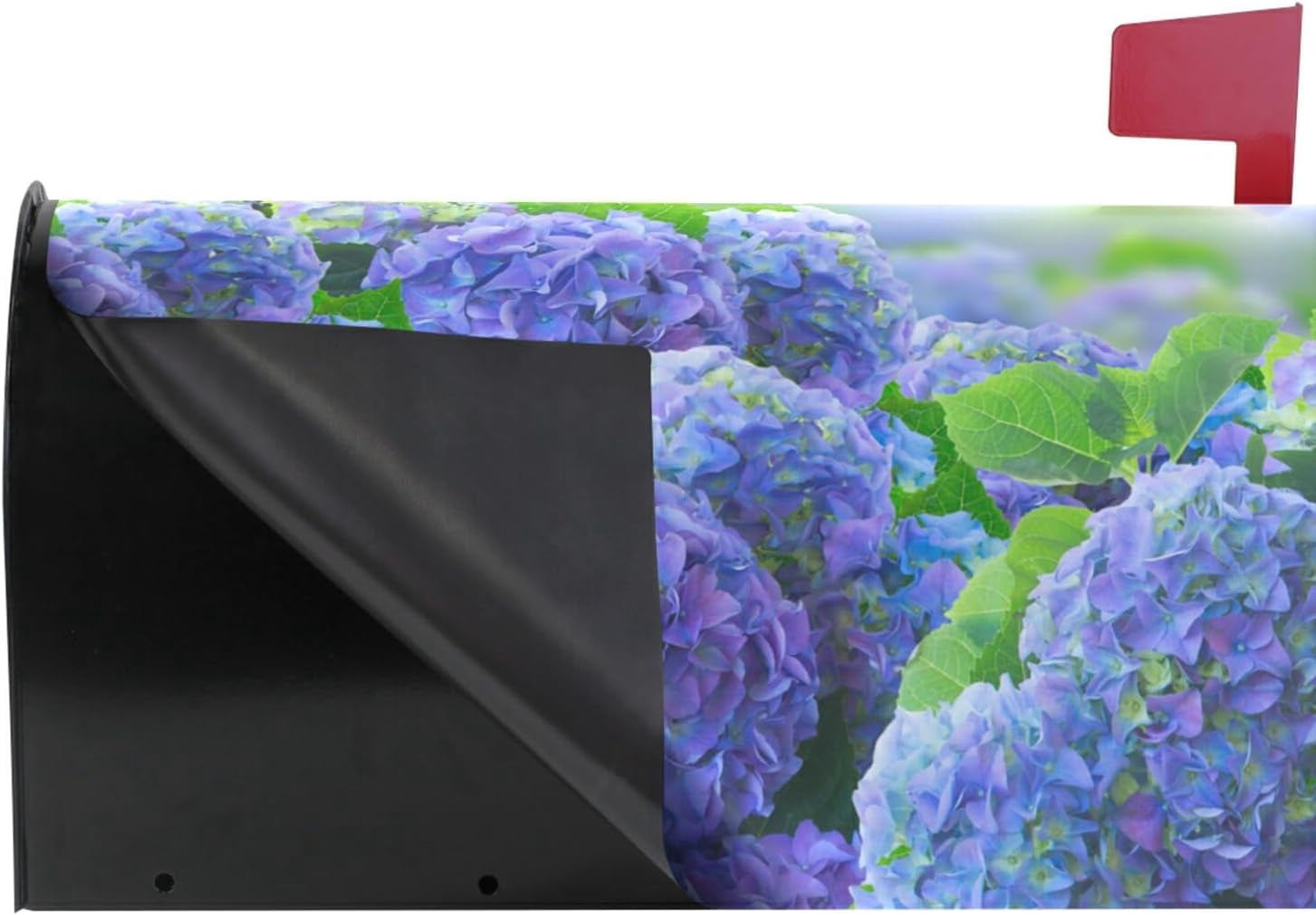 Blue Hydrangea Flowers Magnetic Mailbox Cover Spring MailWraps Garden Yard Home Decor for Outside Standard Size-18"x 20.8"\u2026