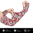 thumbnail image 2 of KLL Manchons de Bras Protection Solaire UV Motif Aubépine Rouge pour Hommes & Femmes, Manchons de Sport Rafraîchissants UPF 50 Manchons de Compression pour Bras Golf Basketball, 2 of 7