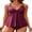Red, variant on Charmo Retro Tankini Swimsuit for Womens Double Straps Swimwear Two Piece Bath Suit