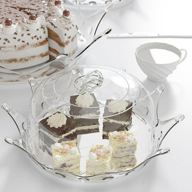 Plato libbey de vidrio para pastel con tapa hotsell