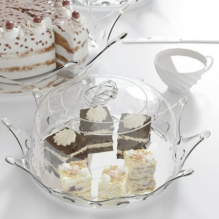 

Cake Dome Cover Multi Functional Serving Platter and Cake Plate Clear M