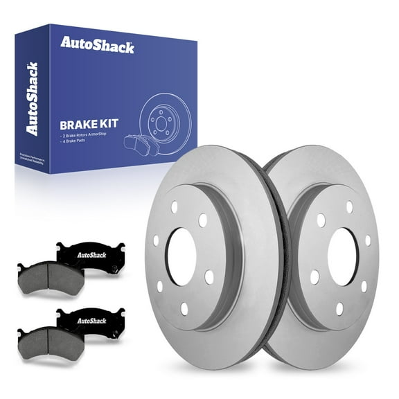 AutoShack 12.01" (305 mm) Front Vented Brake Rotors Coated   Premium Ceramic Brake Pads | Replacement for 2007 GMC Sierra 1500 Classic 2003-2008 Chevrolet Express 1500 | 6-PC Brake Kit | ArmorStop