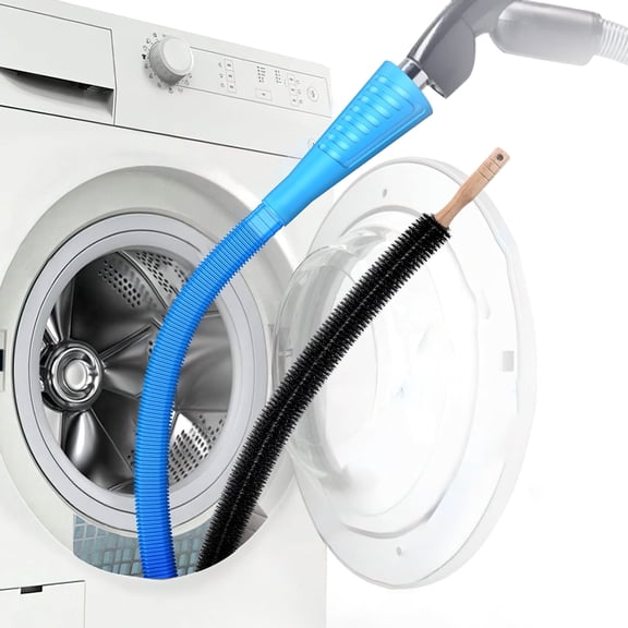 Dryer Vent Cleaner Kit and Dryer Lint Brush Vacuum Hose Attachment Brush Lint Remover Power Washer and Dryer Vent Vacuum Hose Replacement Parts(Blue)