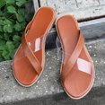 thumbnail image 3 of Zapatillas planas para mujer, sandalias con tiras transparentes atadas cruzadas de verano, zapatos para exteriores Wmkox8yii  hj789, 3 of 8
