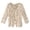 xx-Beige880, variant on XIAONU Crochet Open Front 3/4 Sleeve Cardigan for Women Scalloped Hem Sheer Lightweight Beach Layering Top