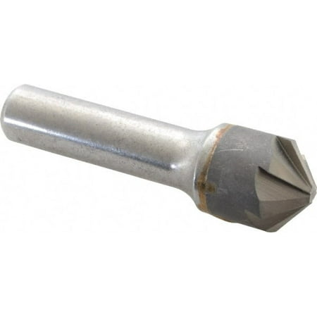 

Made in USA 3/4 Head Diam 1/2 Shank Diam 6 Flute 100° Solid Carbide Countersink Bright Finish 2-3/4 OAL 0.156 Nose Diam Single End Straight Shank Right Hand Cut