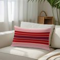 thumbnail image 3 of Red Striped Queen Size Pillow Cover, Pillowcase Protectors with Zipper, Breathable Decorative Throw Pillow Case Cover, Modern Minimalist Gradient Lines Country Pillow Shams for Couch Sofa 20x30Inch, 3 of 8