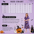 thumbnail image 4 of Loritta Halloween Nightgowns for Women Short Sleeve Comfy Womens Nightgown Summer Sleepwear for Women with Hair Rope, S-2XL, 4 of 7