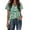 Multicolor CX105, variant on Women Casual Boho Blouse Summer Short Sleeve Shirts Floral Printed V Neck with Drawstring