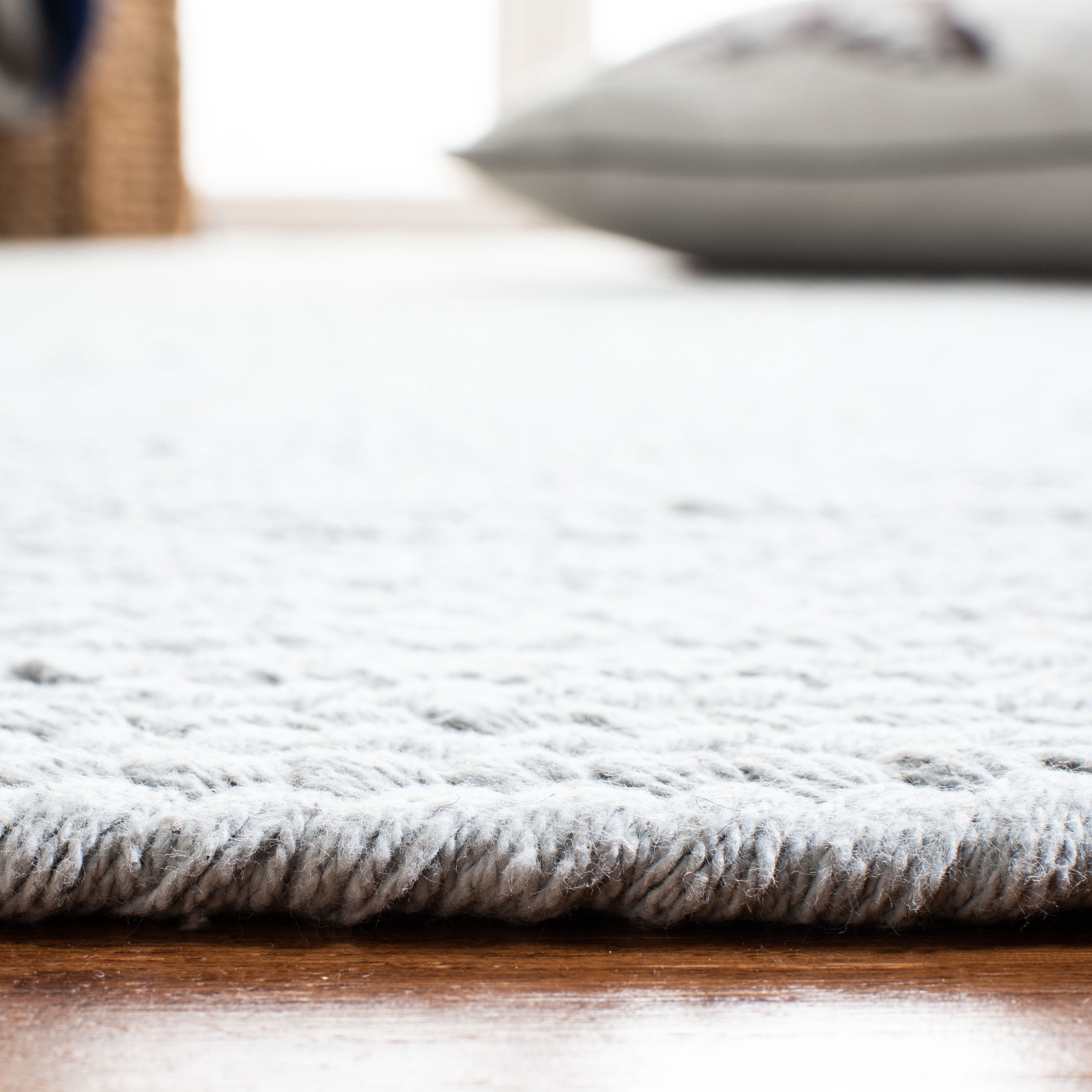 SAFAVIEH Braided Creighton Solid Cotton Reversible Runner Rug, Light Blue, 2'3" x 8'