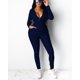 thumbnail image 1 of Trajes de 2 piezas para mujer Sudadera con capucha de manga larga a rayas de talla grande y pantalones ajustados Chándal Bodycon Zhivalor Trajes de Baño, 1 of 2