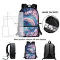 thumbnail image 4 of Jeiento Dolphin Backpack for School Girls 3rd/4th/5th Grade Kids Bookbag Elementary School Bag Set with Lunch Box Water Bottle Holder Pencil Case Preschool Backpacks Pink Floral Daycare Satchel Bags, 4 of 7