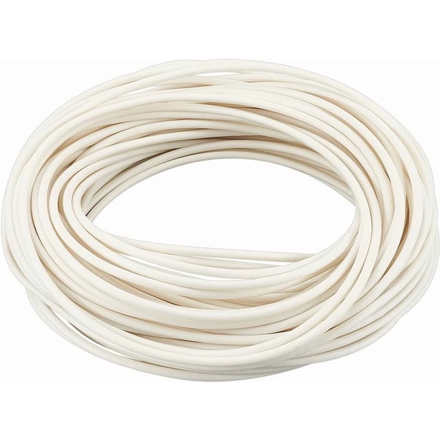 32,81 yardas de cordón de ribete de plástico de 5 mm, cordón de poliéster blanco para ganchillo, punto, tejido o adornos en prendas de vestir y cojines.