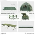 thumbnail image 4 of Patiojoy 1-Person Folding Camping Tent Cot Portable Pop-Up Tent w/Sleeping Bag & Air Mattress for Outdoor, 4 of 10