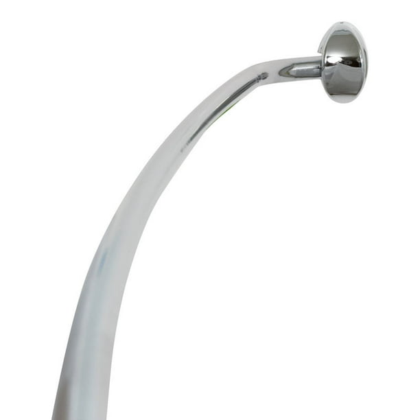 Zenith Adjustable Curved Shower Rod 72 in. L Chrome