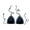 D268/Black, variant on Bikini Tops For Women Solid Color Lined Casual Handmade Crochet Swimsuit Bikini Tops Only