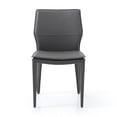 thumbnail image 2 of Whiteline Modern Living Miranda Dining Chair Dark Grey Faux Leather, Steel legs fully covered with Dark Grey faux leather., Set of 2, 2 of 3