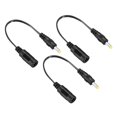 thumbnail image 1 of DC 5.5x2.1mm Hembra a 4x1.7mm Macho Extensión Cable Alimentación Adaptador Enchufe Cable para LED Lámpara Cámara CCTV, Negro Paquete de 3, 1 of 4