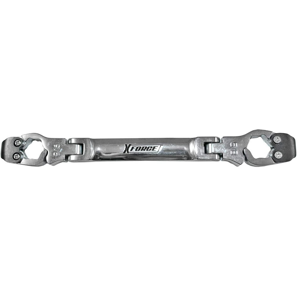 Ratcheting Flare Nut Brake Line Wrench, SAE, Double Flex, 9/16 For Brake, Fuel, Tranmission